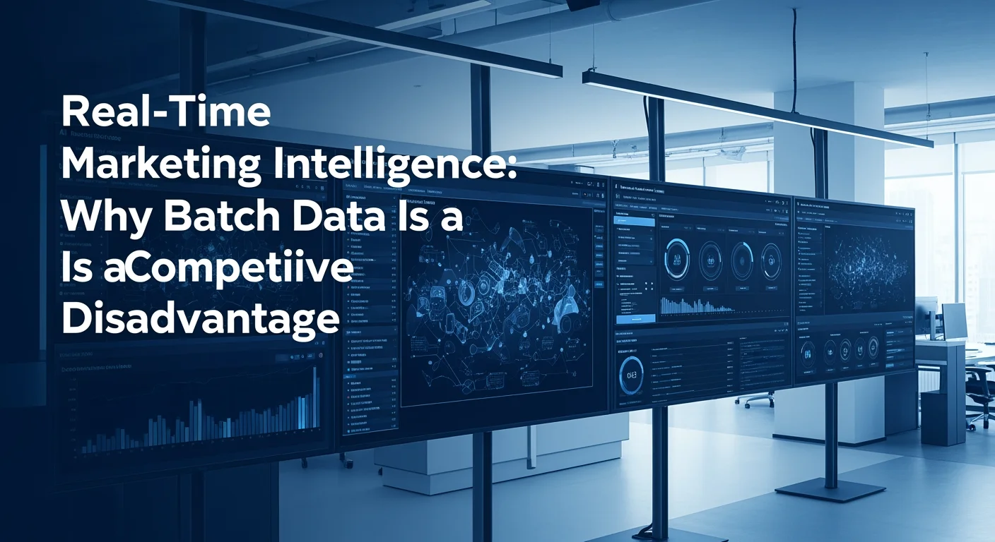 Professional image representing Real-Time Marketing Intelligence: Why Batch Data Is a Competitive Disadvantage