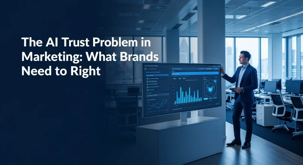 Professional image representing The AI Trust Problem in Marketing: What Brands Need to Get Right