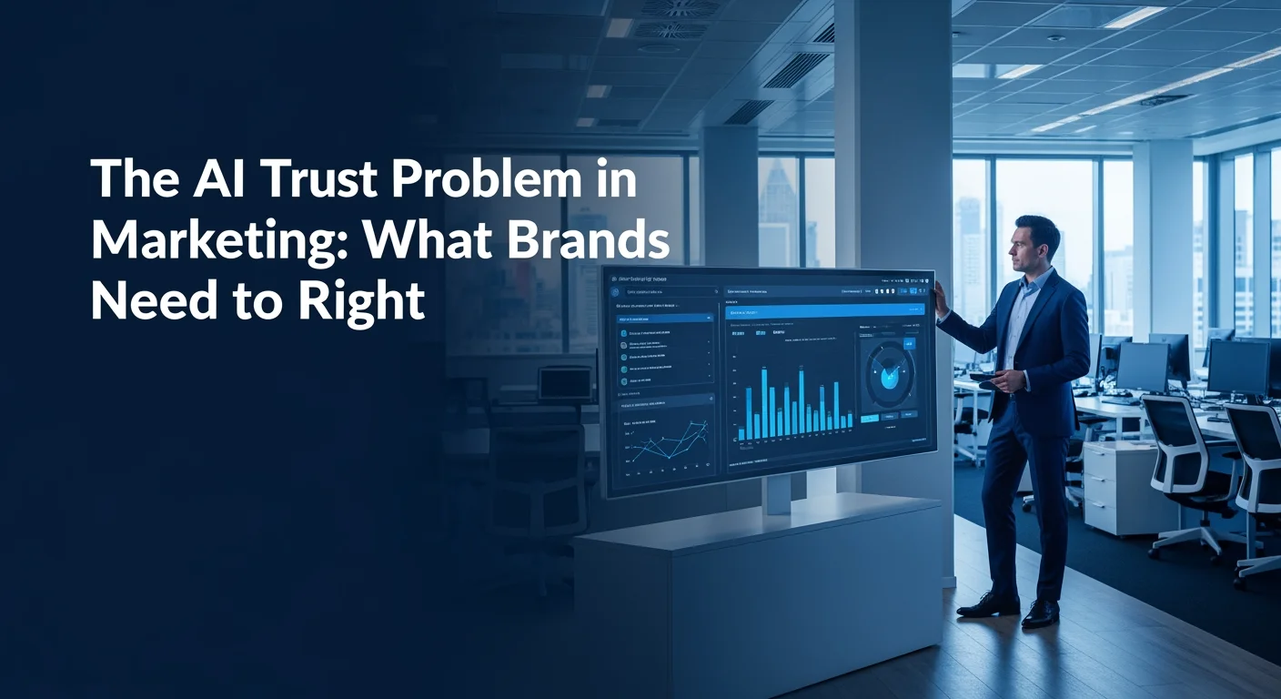 Professional image representing The AI Trust Problem in Marketing: What Brands Need to Get Right