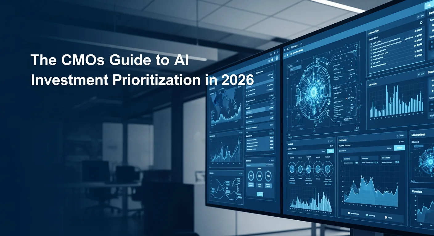 Professional image representing The CMOs Guide to AI Investment Prioritization in 2026