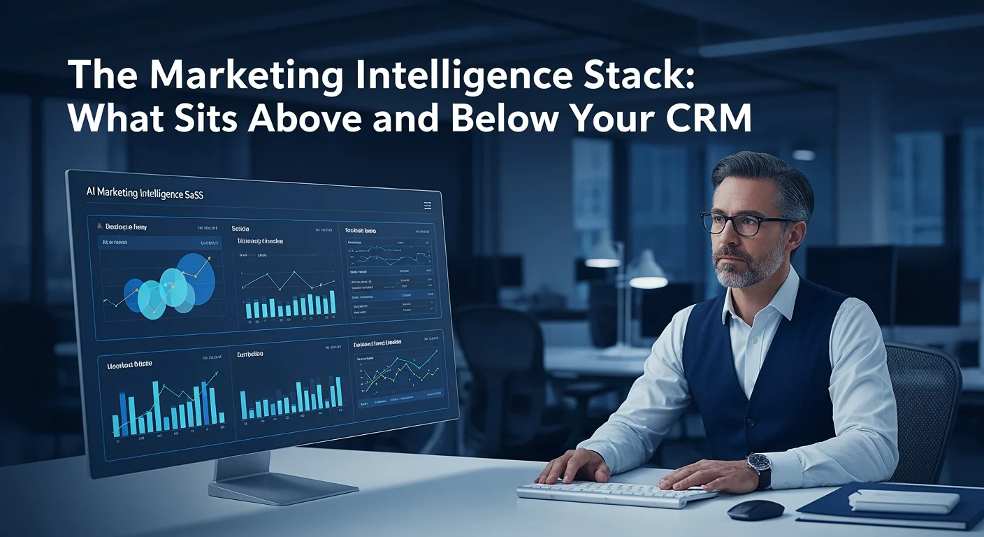 Professional image representing The Marketing Intelligence Stack: What Sits Above and Below Your CRM