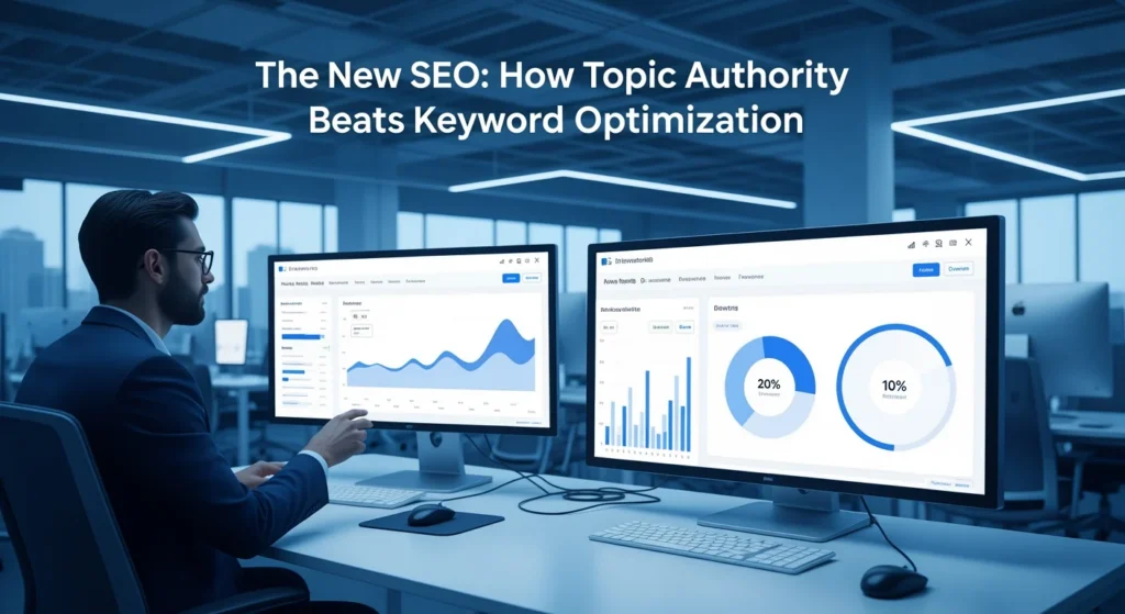 Professional image representing The New SEO: How Topic Authority Beats Keyword Optimization