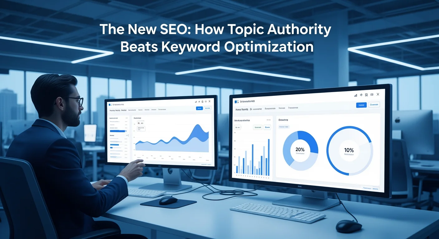 Professional image representing The New SEO: How Topic Authority Beats Keyword Optimization