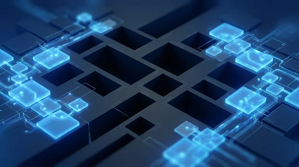 Content gap intelligence map — illuminated and dark zones of topical coverage