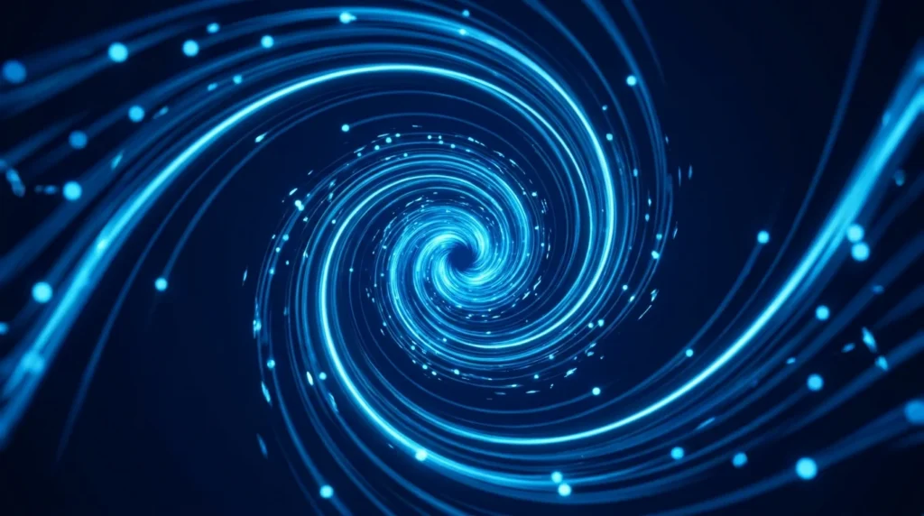 First-party data flywheel — intelligence feedback loop spiral visualization