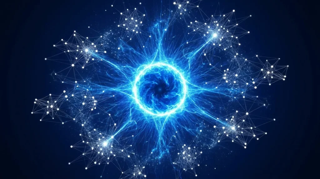 Topic authority content strategy — hub and spoke expertise topology visualization